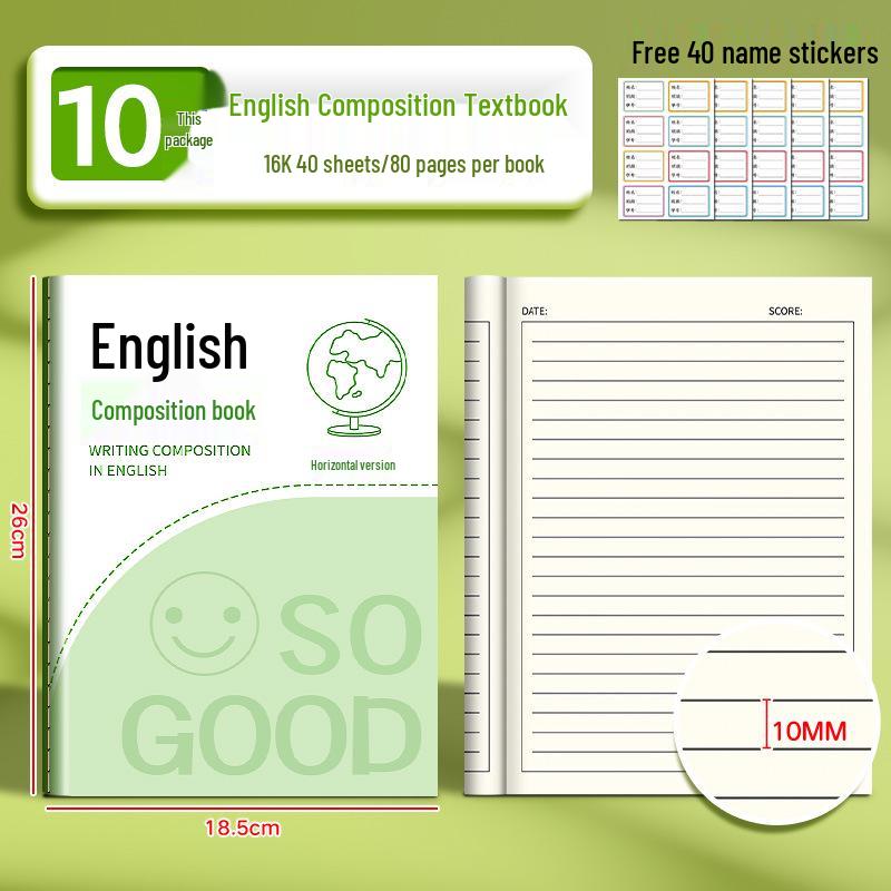 Enhanced English Workbook: Thick 16k Notebook for Primary & Junior High Students