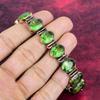 Pulseira de Peridoto Multifacetado Corrente Ajustável de Cobre Joia de Pedra Preciosa Real