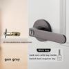 Indoor Door Indication Lock Household Keyed Three-lever Handle Lock White Bathroom Occupied or Unoccupied Door Handle
