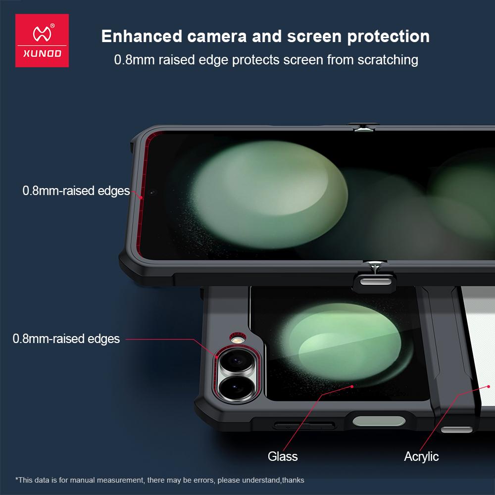 For Samsung Galaxy Z Flip 7 FE Case XUNDD Casing Airbag Anti Fall Bumper Protective Cases Transparent Phone Cover With Hinge Protection