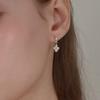 Less Is More Silver Drawing Dot Earring