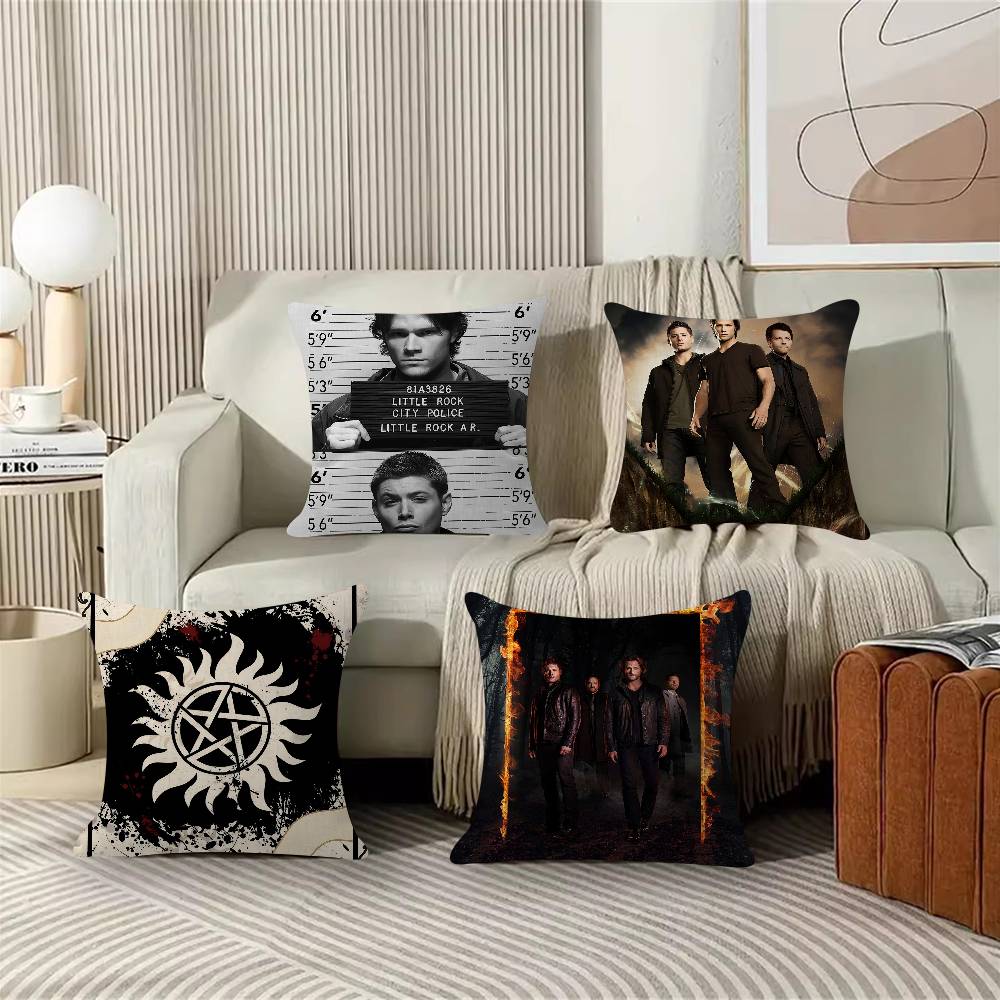 1PC TV Play Series Supernatural Maple Design Cushion Cover Happy Autumn Harvest Decor Holiday Decorati Pillow Cover