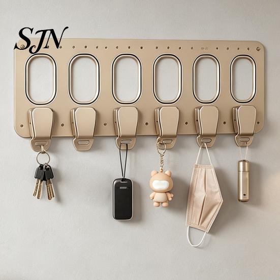 Einzigartiges Geschenk für Vielflieger Wandmontierter Schlüsselhalter im Design einer Flugzeugsicherheitsgurtschnalle Eingangsbereich, Abnehmbarer Ring Eingangsbereich Halter Rack