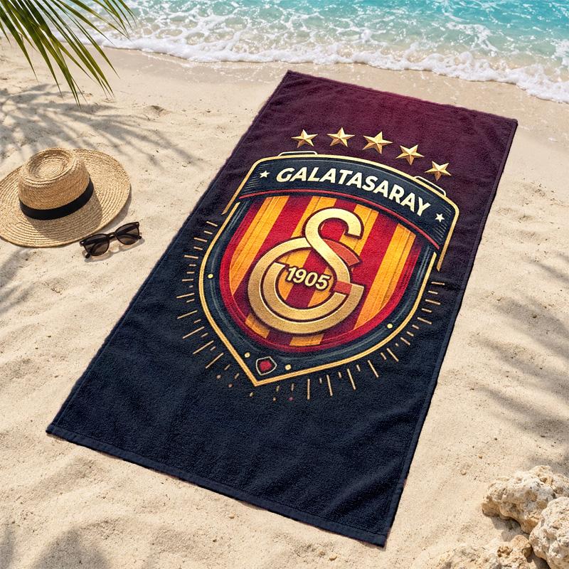 Galatasaray Mikrofaser Strandtuch Schnelltrocknend Sandfrei Leichtgewichtige Strandtücher für Reisen Schwimmen Camping