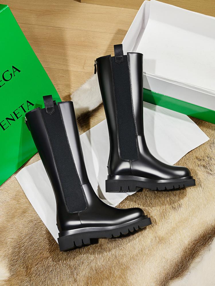 Big tube circumference knight boots but knee fat mm thick leg long boots women's autumn and winter new thin high boots large size