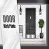2pcs Door Kicking Plates Durable Metal Plate with Screws Prevent Door from Kicking