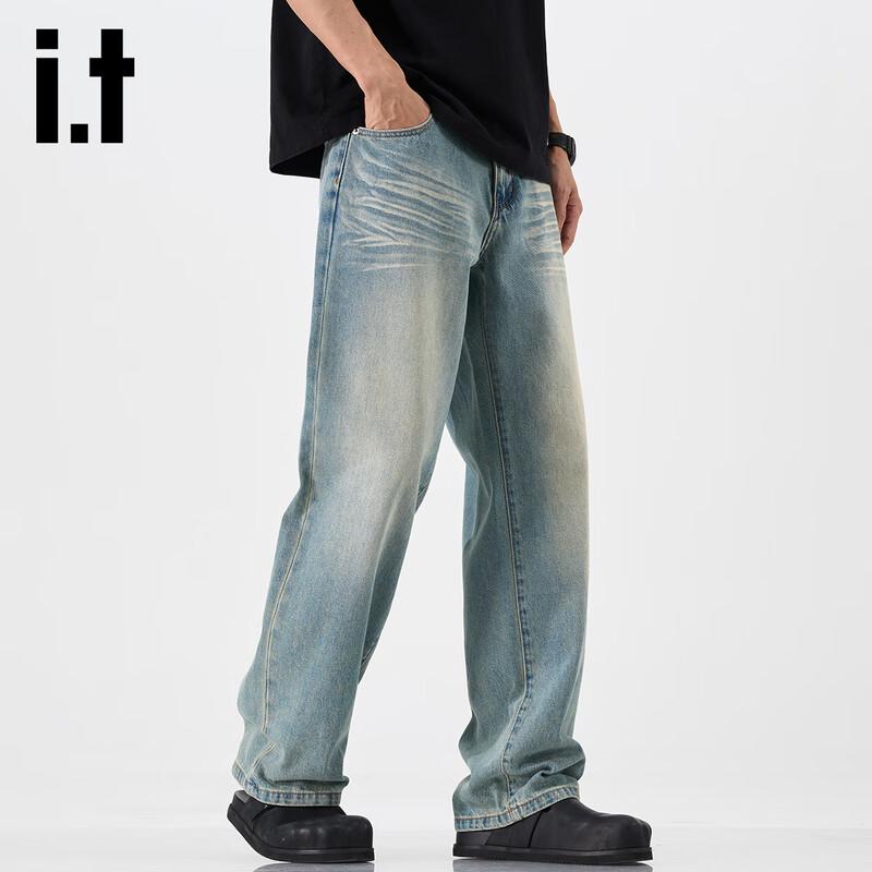 Izzue IT Men's American Retro Straight-Leg Jeans