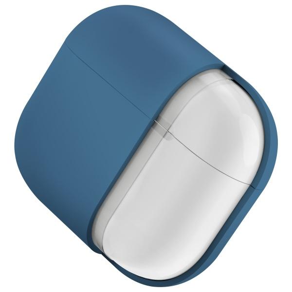 UNIQ case for Nexo AirPods 4 + Ear Hooks Silicone blue/pacific blue