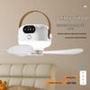 USB Rechargeable Ceiling Fan with Night Light & Remote Control for Dorms and Small Spaces