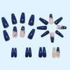 Gradient Rhinestone-Inlaid Ballet Nail Tips - European & American Long Style