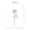 Wall Poster Figure Hand Flower One Line Drawing Canvas Art Print Painting Black White Lady Wall Picture For Living Room Decor