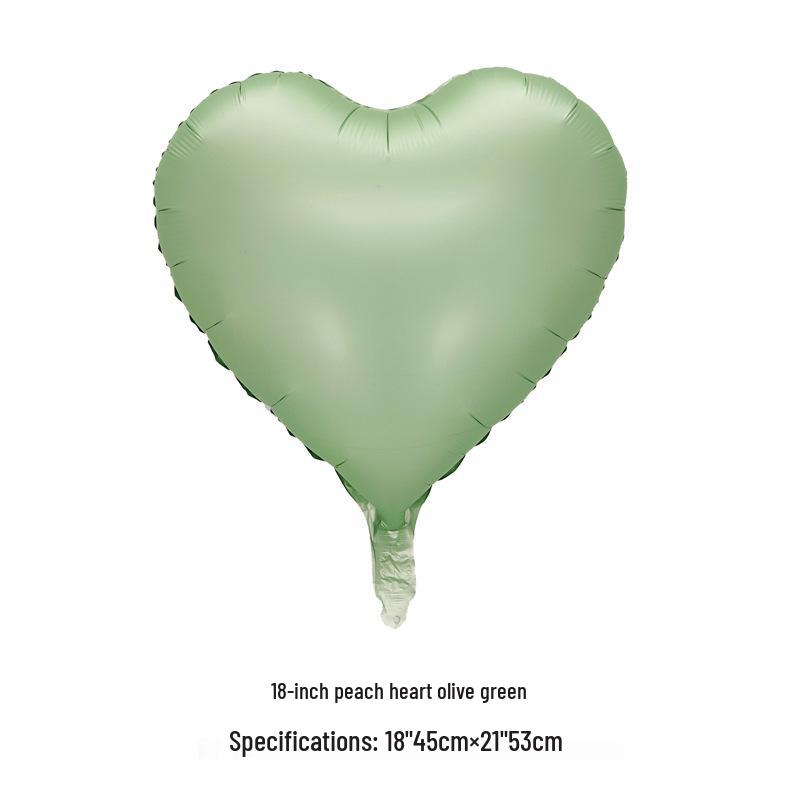 18-inch Heart-shaped Love Aluminum Film Balloons for Wedding and Party Decorations