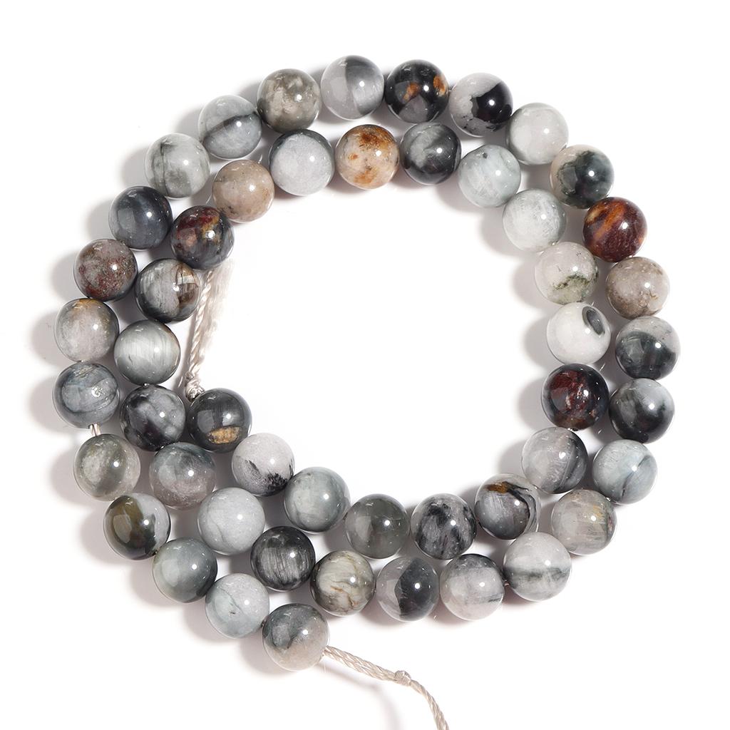 6 8 10mm Natural Stone Beads Eagle Eye Round Loose Spacer Gemstone Beads For Jewelry Making DIY Bracelet Necklace Accessories