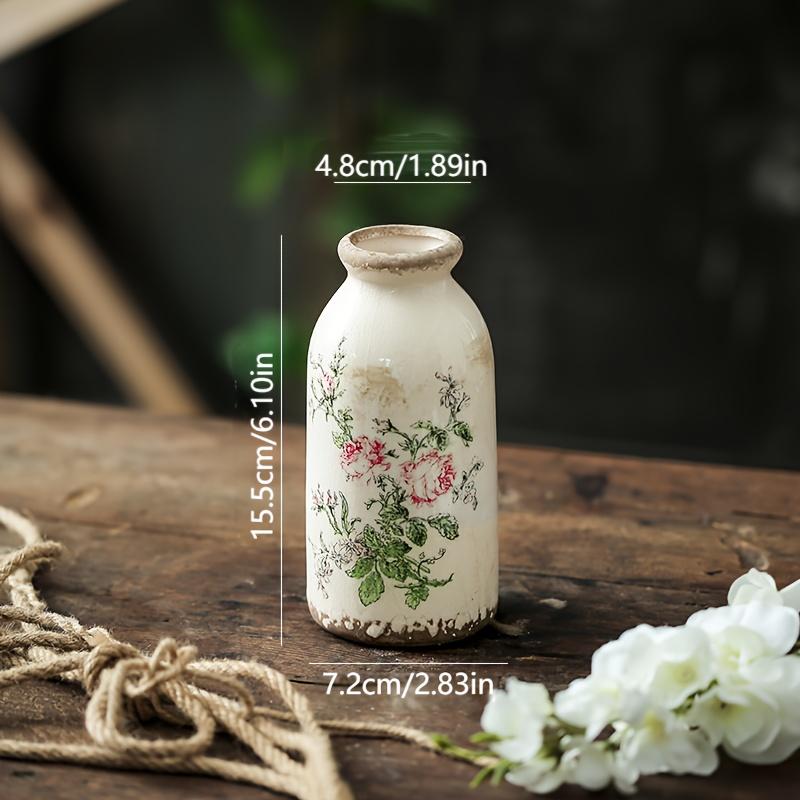Retro Pastoral Ceramic Vase Home Furnished Ice Cracked Flower Pot Decorative Dry Flower Hydroponic Flower Arrangement Device