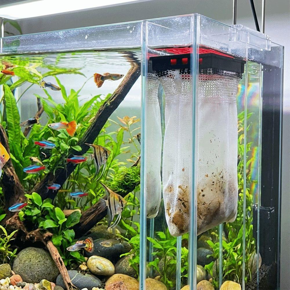 Aufhängbarer Filter Aquarium Filterbeutel Kompakt Wasserpumpe Kasten Filterbehälter Wasserzirkulierend