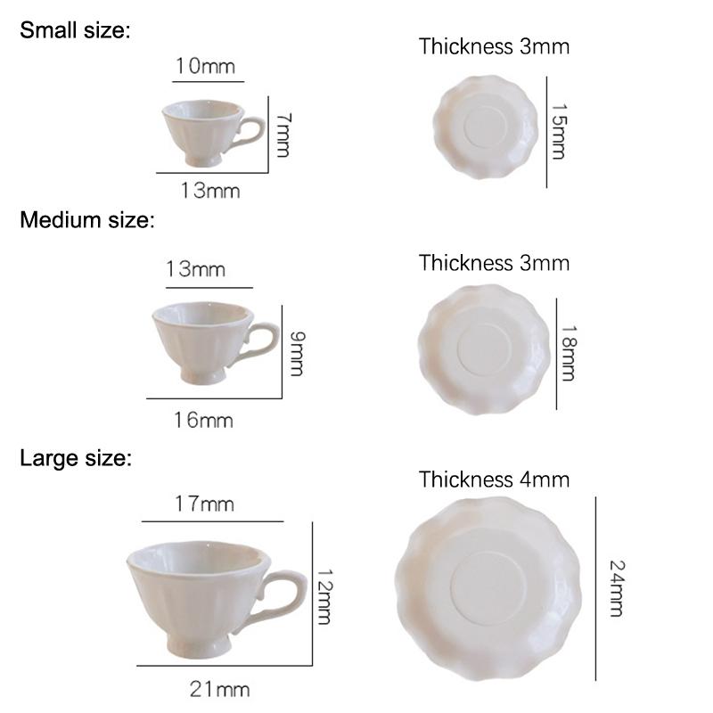 1 Τεμάχιο Κουκλόσπιτο Μινιατούρα Γαλλικό Ρετρό Φλιτζάνι Καφέ Πιατάκι Μοντέλο Κουκλόσπιτο Μίνι Παιχνίδι Κουζίνα Έπιπλα Αξεσουάρ Σκηνικό Διακόσμηση