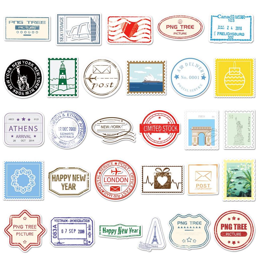 116 Wasserdichte Retro Graffiti und Poststempel Aufkleber für DIY Handyhüllen und Koffer