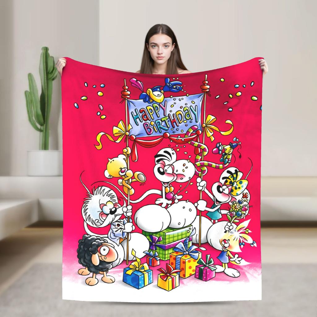 Christmas Diddl Super Soft Blankets  Travel Plush Throw Blanket Funny Living Room Flannel Bedspread Sofa Bed Cover