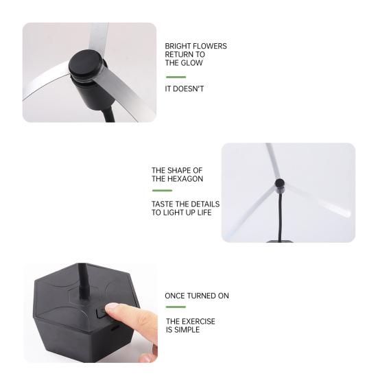 Fly Repellent Fan with Reflective Safe Blades Portable Soundless Widely Used Picnic BBQ Party Portable Table Fly Fan
