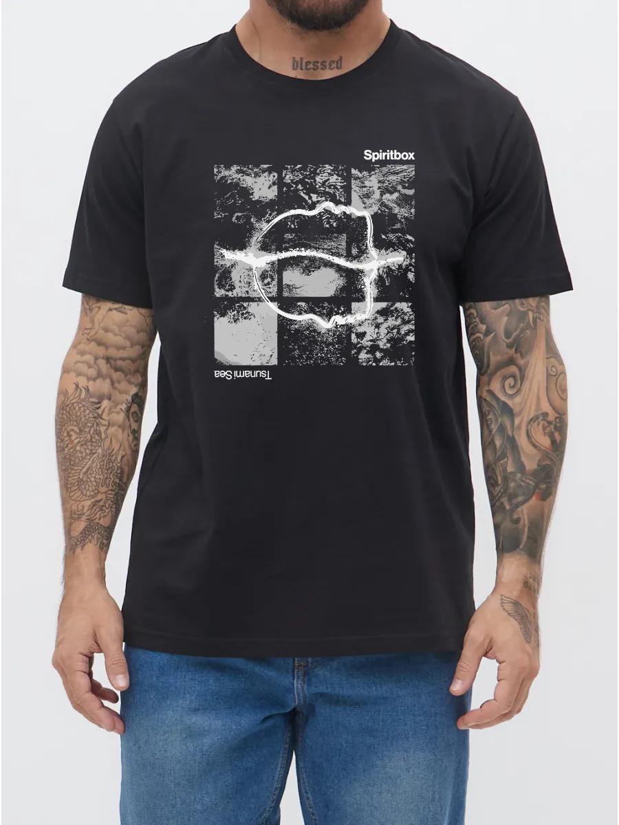 Black unisex t-shirt with humorous print  A Wild Baphomeow XL
