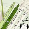 1/4Pcs Creative Cute Cartoon Panda Gradient Color Gel Pen Kawaii Student Stationery 0.5Mm Black Ink Pen School Office Supplies