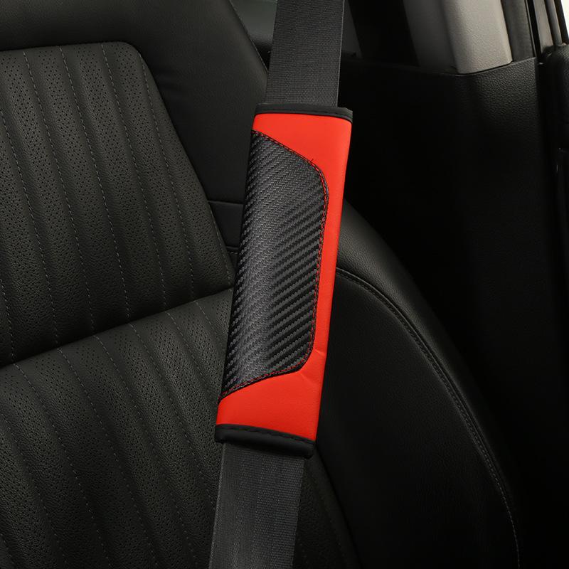 Universal Carbon Fiber Seatbelt Shoulder Pad - Soft, Breathable, Anti-Chafe Car Protector for All Seasons