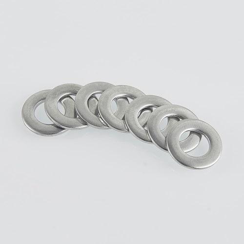 Pack of 20 M3-M10 Hex Lock Nuts with Flat Washers, 304 Stainless Steel, Nylon Lock Nuts, Nylon Insert Nuts, Threaded Nuts, Flat Washers (M6)