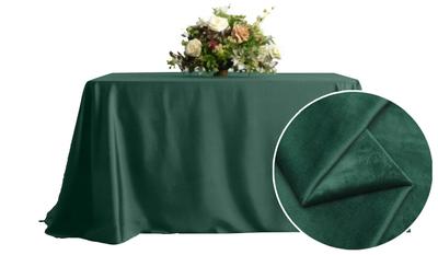 Matte Samt-Tischdecke Flaschengrün Für Tisch 230X230Cm