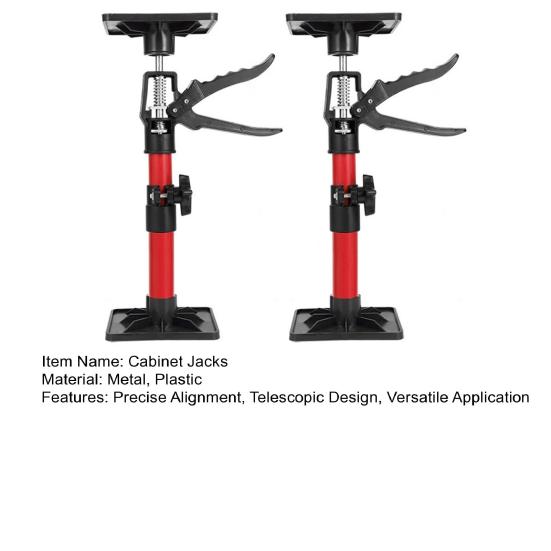 2Pcs Cabinet Jacks Hand Support Rod Telescopic Steel Pole Adjustable Quick Support