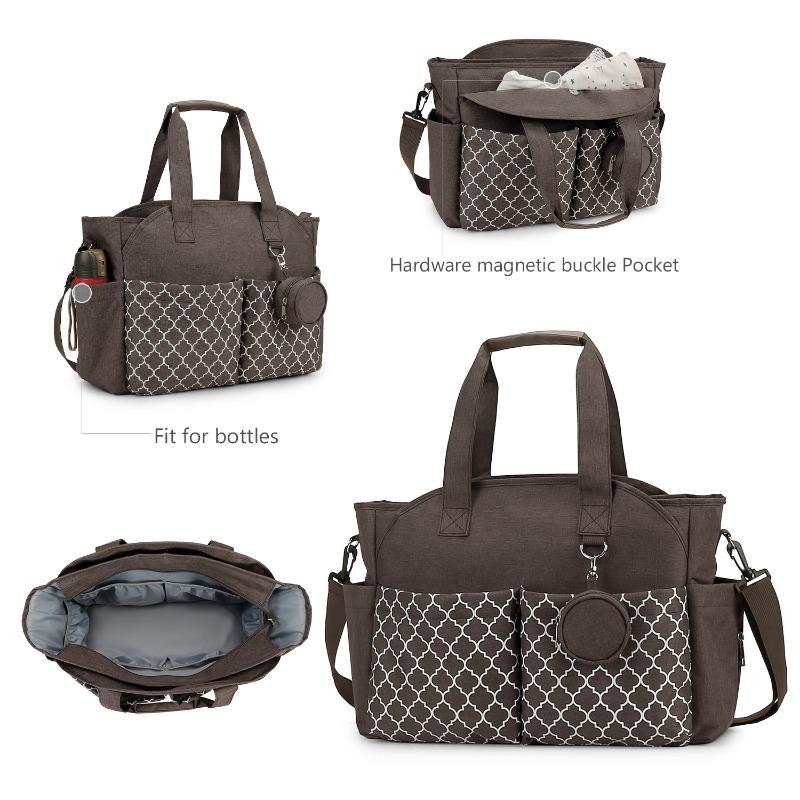 New Handbag/Shoulder Diaper Bag with Pacifier Pouch for Maternity and Baby Travel & Outdoor Use
