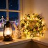 3D 45cm Easter Simulation  Olive Leaf Vine Wreath, Artificial Flower Glowing Home Decor Wall Hanging