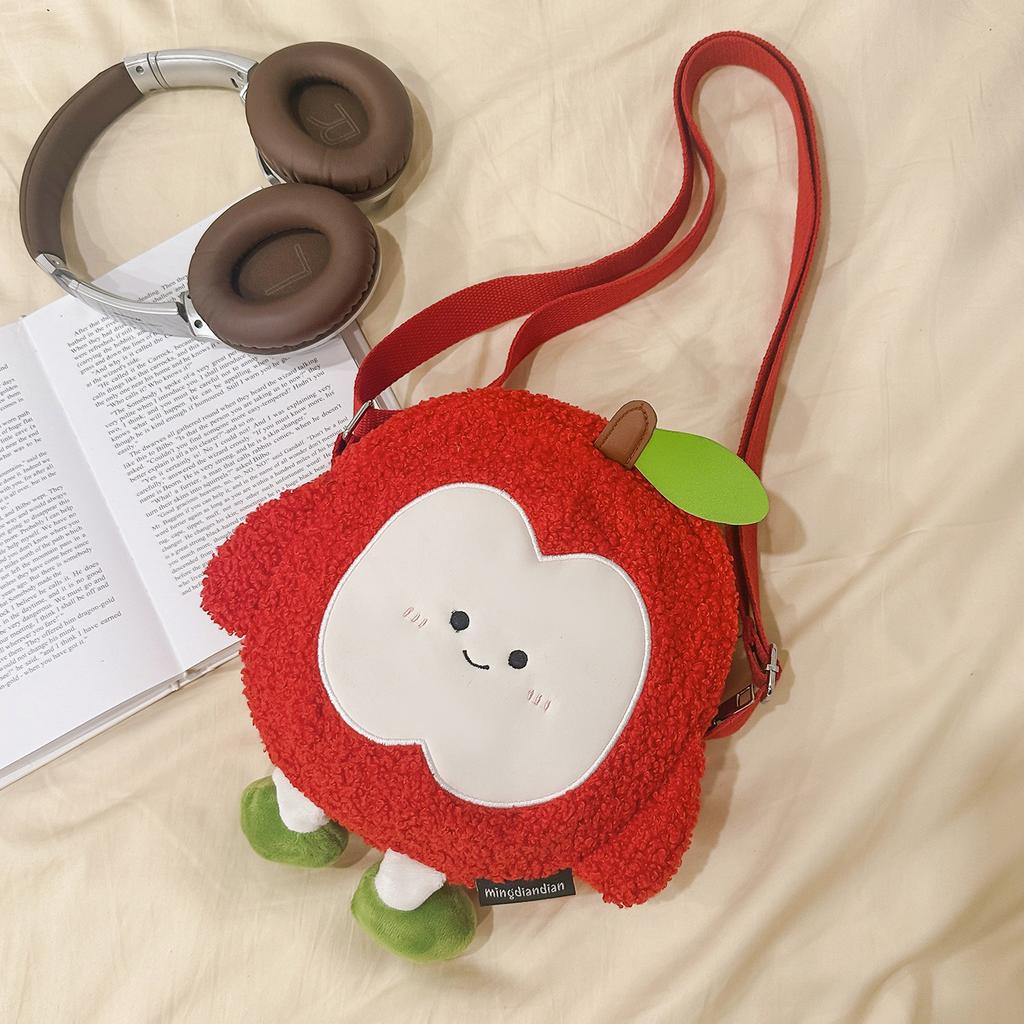 Schoolbagins cute cute apple children's backpack cartoon student bag travel boy girl backpack