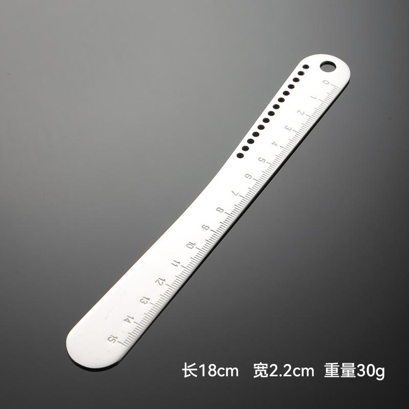 304 Stainless Steel Kitchen Gadget Bag Dumpling Spoon Filling Spoon Stirring with Scale Stationery Steel Ruler