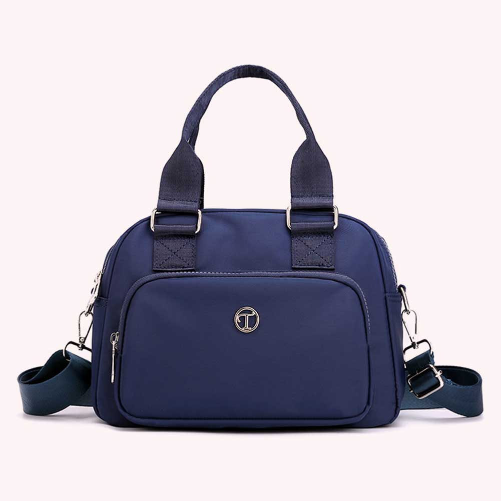 Schultertasche Einfarbige Handtaschen Große Kapazität Mode Lässig Nylon Verstellbarer Riemen Einfach für Wochenendurlaub