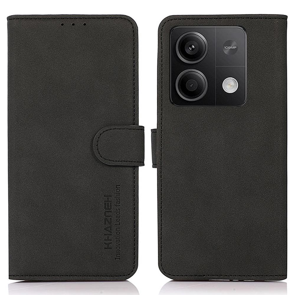 

KHAZNEH For Xiaomi Redmi Note 13 5G/13 5G (China) Case PU Leather Wallet Stand Phone Protector Black