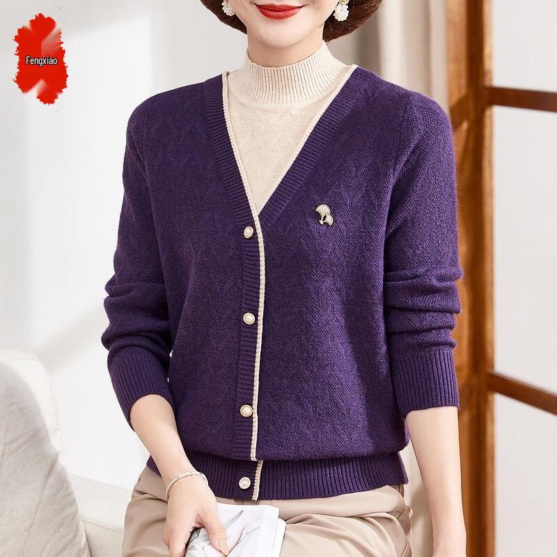 FENGXIAO Women s Faux Two-Piece Sweater XL