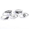Retro Creative Fashion Gifts 10Pcs Set Gold Boho Fashion Arrow Moon Finger Knuckle Rings Jewelry Opal Ring Jewelry Accessories