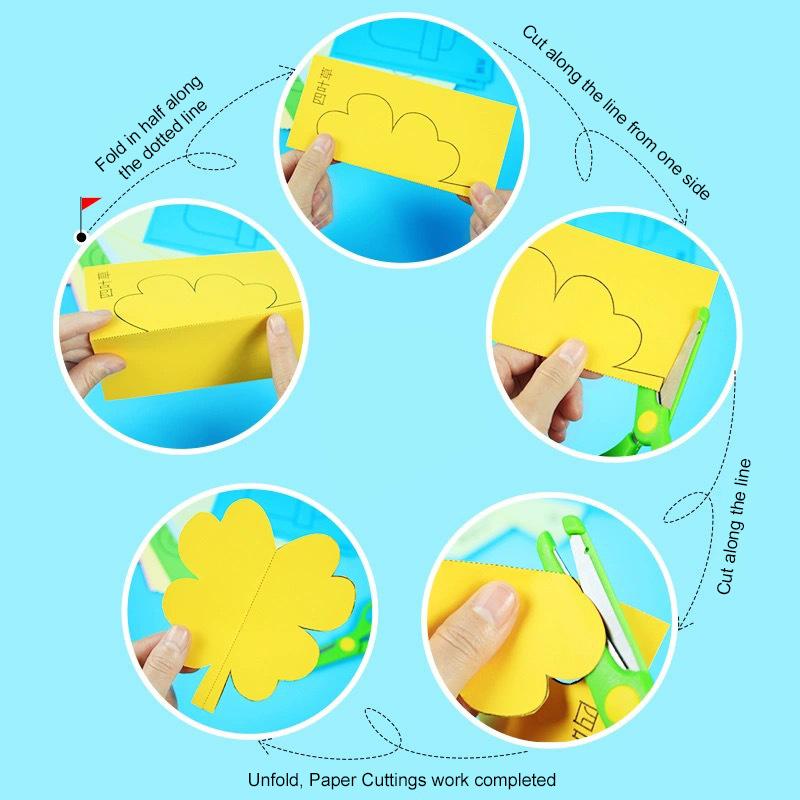 48/96 Blatt Papierschnitte Farbiges Papier Cartoon Büro Kulturartikel Kunst Klassenzimmer Papier Kirigami Schülerbelohnungen TMZ