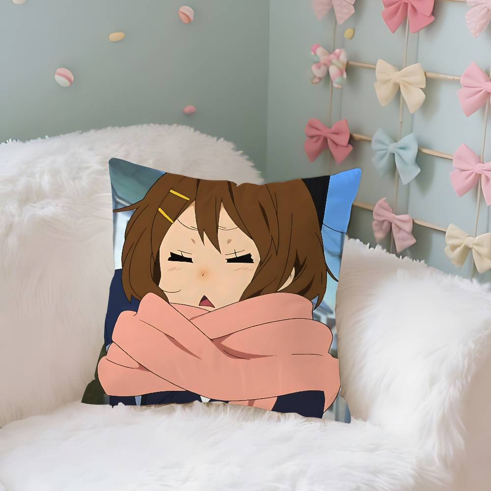 Cute Yyui Hirasawa Kawaii Case Plush Fabric Soft Pillowcase Double Sided Print Cushion Cover Household Gifts