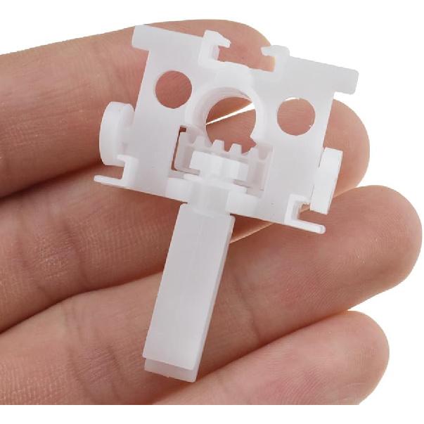 Acoeitl Vertical Blind Repair Carrier With Stem - Blinds Repair Kit, White Replacement Parts, Curtain Accessories - 10 Pcs