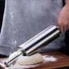 Nerezový váleček na těsto pro nepřilnavé těsto mouku tyč kuchyňské vaření pečení nástroje příslušenství váleček na pizzu s rukojetí