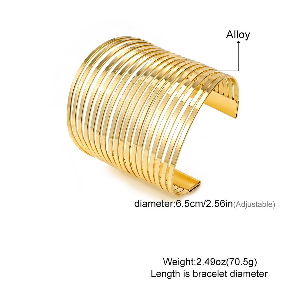DIEZI Hip Hop Hollow Out Cuff Wide Bangles Vintage Fashion Gold Silver Color Bangle For Women Men Bracelets 2025 New Jewelry