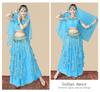 2025 Women's Ethnic Xinjiang Belly Dance Costume Set - Short Sleeve & Long Skirt