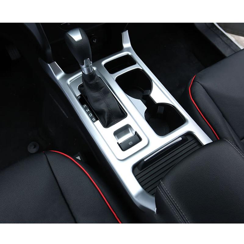 For Ford Kuga Escape 2013 2014 2015 2016 2017 2018   ABS Silver Handbrake Shift Stall Paddles Cup Switch Frame Trim Hood