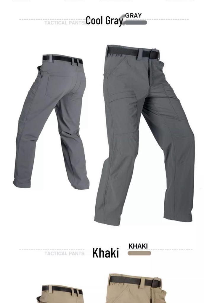 Free Soldier Men's Quick-Dry Hiking Pants - Spring/Summer, Waterproof, Elastic, Sun Protection