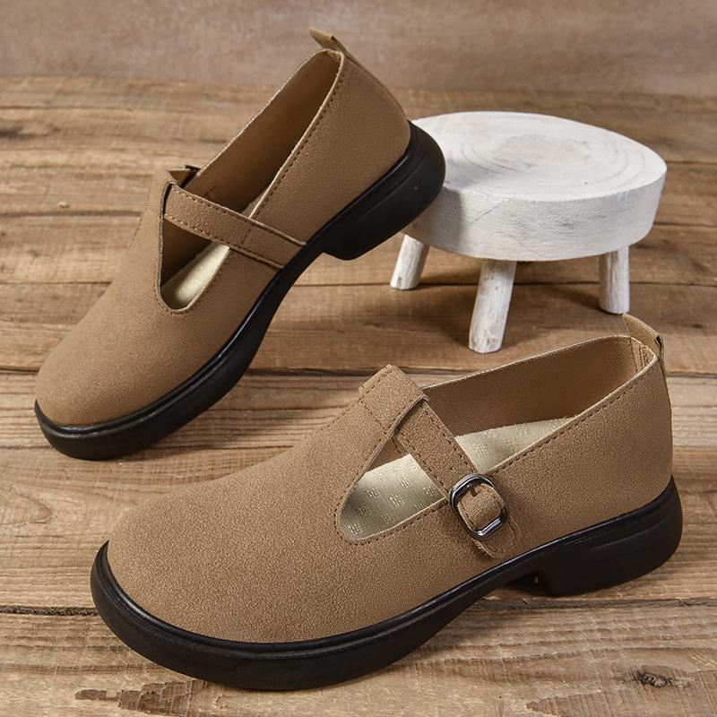 2025 Spring Antumn New Style Fashion Height Increase Shoes Casual Shoes Comfortable Non Slip Loafers Buckle Strap Women's Shoes