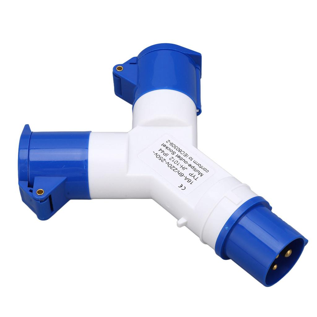 220‑250V 3Pin Industrial Waterproof Plug 16A Y Shape Aviation Plug Socket with Dust Cover for Ship Yacht