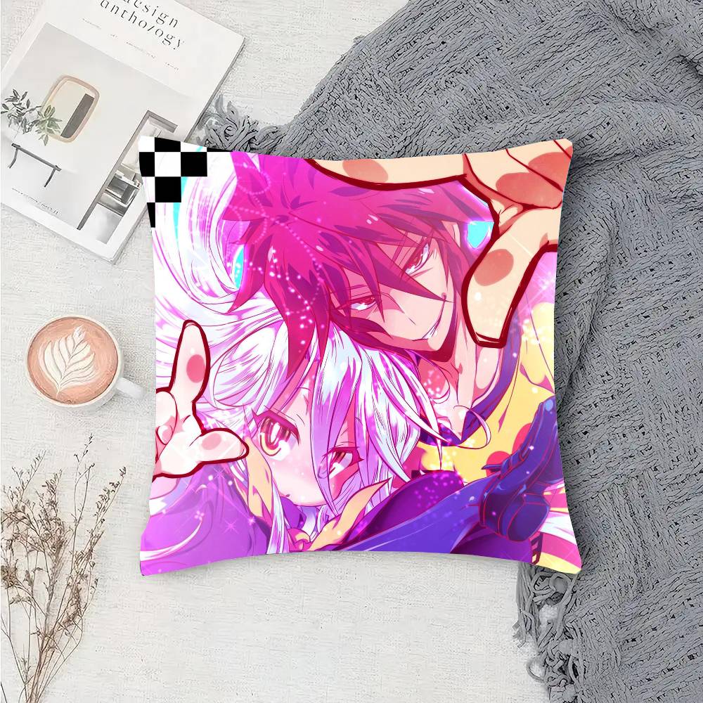 Anime NO GAME NO LIFE Pillow Case Sofa Cushion Cover Room Home Decoration