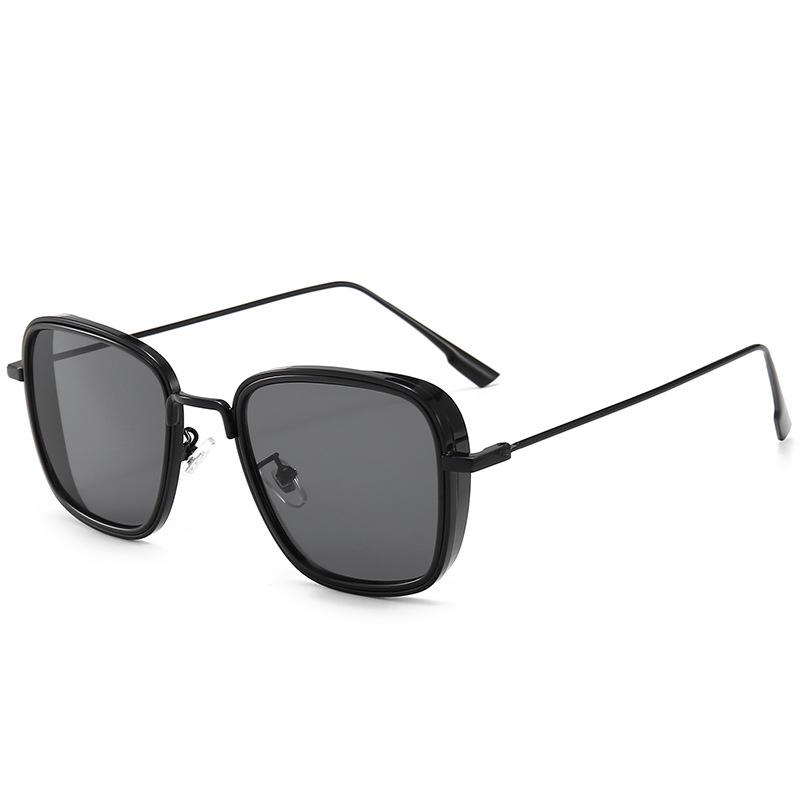 Retro Square Steampunk Metal Sunglasses for Men