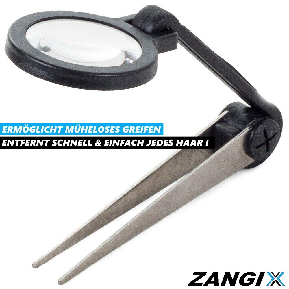ZANGIX Magnifying Tweezers, Pointed Tweezers, Work Magnifying Glass, Tweezers, Swivel Magnifying Glass Pliers